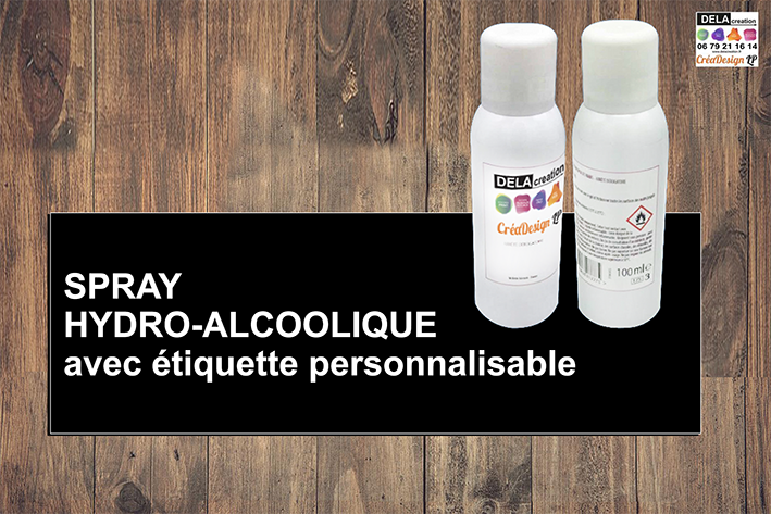 spray hydro alcoolique personnalisé
